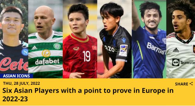 kaiyun-亚足联盘点6人转至欧洲联赛效力：金玟哉、穆伊在列